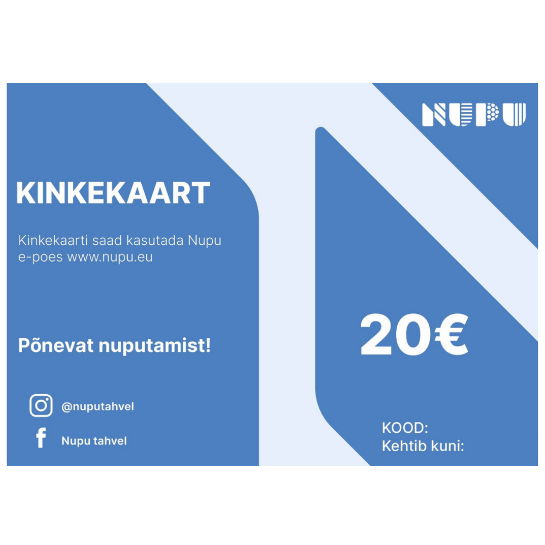 Kinkekaart 20€ – Nupu- Arendavad mänguasjad lastele